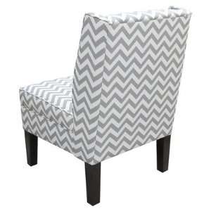  Wingback Chair Color/Pattern Zig Zag Grey/White