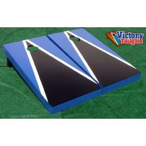  BLUE & BLACK Matching Triangle Cornhole Bean Bag Toss Game 
