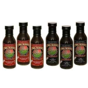 Big Acres Sauces Ginger Teriyaki Marinade and Hot & Spicy Barbeque 