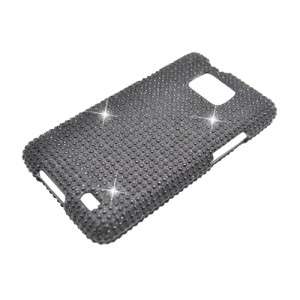 Samsung Galaxy S II Attain i777/i9100 Diamond Rhinestone Case Black 