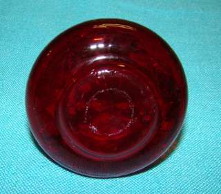 ADORABLE PETITE RUBY RED CRACKLE GLASS STUDIO ART GLASS CREAMER  