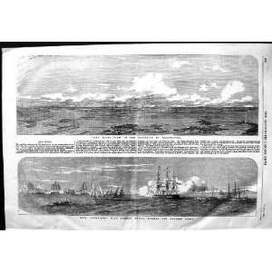  1854 View Baro Sound Ship Dauntless Swedish Helsingfors 