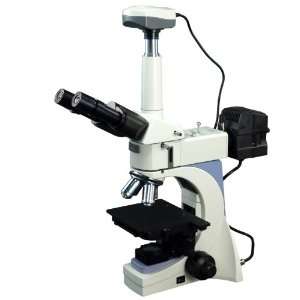   Microscope with Transmitted and Reflected Light and 9.0MP USB Camera