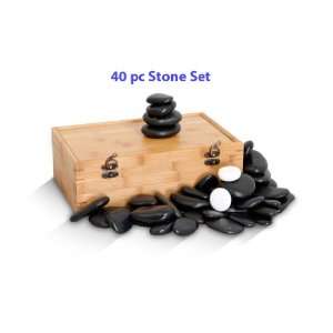     40pc Hand Selected Basalt Massage Stones