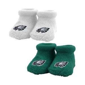   Green & White Infant 2 Pack Bootie Set 