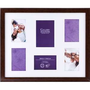 Gallery Solutions Ashwood 6 Openings Collage Frame, Holds Five 4 by 6 