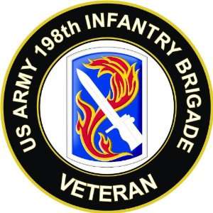 US Army Veteran 198th Infantry Brigade Decal Sticker 3.8 