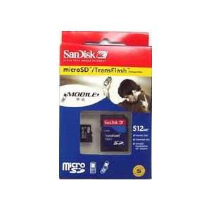  512MB Sandisk MicroSD TransFlash Memory Card (Retail Paper 