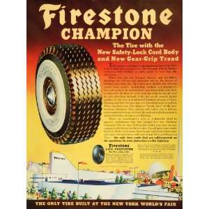  1939 Ad Firestone Tire & Rubber Co Building Pneumatics New 