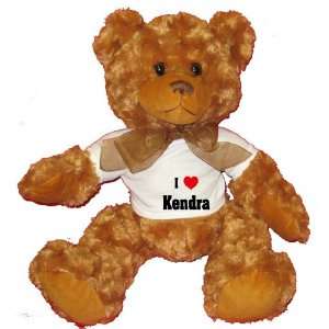  I Love/Heart Kendra Plush Teddy Bear with WHITE T Shirt 