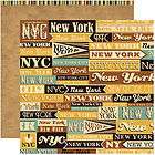 Reminisce NEW YORK 12x12 Dbl Sided (2) Scrapbooking Papers TRAVELOGUE