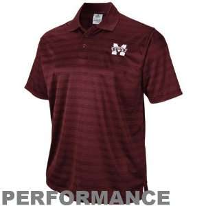   Mississippi State Bulldogs Maroon Team Logo ClimaLite Performance Polo