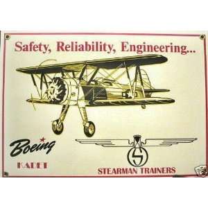  Boeing Kadet Stearman Trainers Aviation Porcelain Sign 