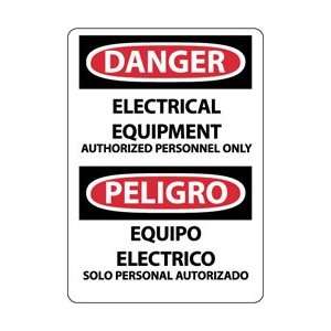 ESD676AB   Danger, Electrical Equipment Authorized Personnel Only 