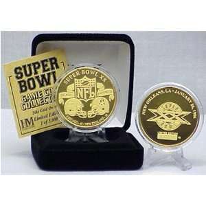  24kt Gold Super Bowl XX flip coin 