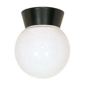 Nuvo 77/153 Ceiling Mount with Glass Globe, Black 