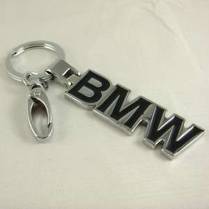 Motor Car Auto Key Ring Keychain Silver 041 BMW black  