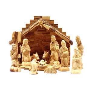    Olive Wood Nativity Set  Traditional Carving