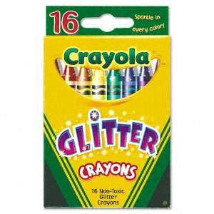 Crayola Products   Crayola   Glitter Crayons, 16 Colors/Box   Sold As 