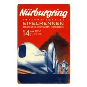  1936 German Nurburgring Vintage Metal Sign Car Auto Race 