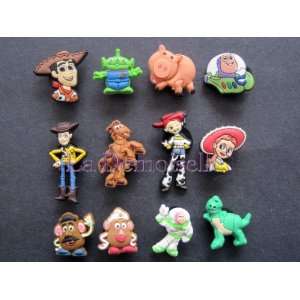 Set of 12 Disney Toy Story Style Your Crocs Fun Clips Charms For Shoe 