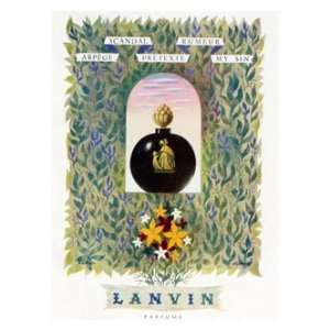 Retro Cosmetic Prints Lanvin Vintage Perfume   Cosmetics 