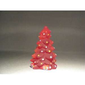   Red Glass Christmas Tree Hand Made and Painted in Ohio