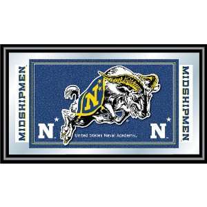  United States Naval Academy Logo and Mascot Framed Mirror 