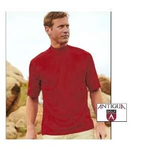  Antigua Technical Mock Neck Golf Shirt (ColorDark Red 