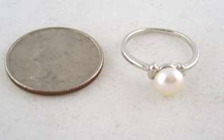 WHITE FRESHWATER 7mm PEARL RING, NEW, ASSORTED SIZES, GIFT BOXED, P4 