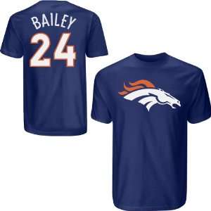  Reebok Denver Broncos Champ Bailey Name & Number T Shirt 