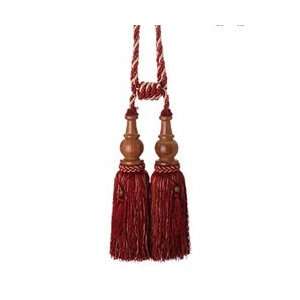  Beaded Ruby Red and Gold Matilda Tassel