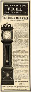  by artist what s new vintage art 1904 ad ithaca hall clock calendar 