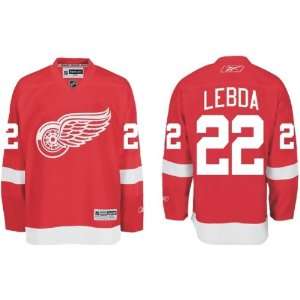  Lebda #22 Detroit Red Wings Reebok Premier Home Jersey 