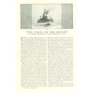  1899 Trial Cruise Battleship Oregon Admiral Beardslee 