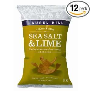 Laurel Hill Tortilla Chips Sea Salt and Lime, 6.5 Ounce Bags (Pack of 