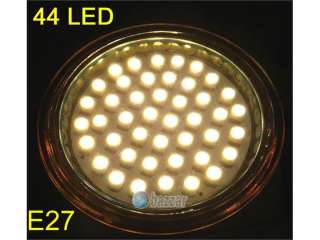 E27 Warm White 44 LED Light Bulb Wide Lamp 110/220v 3W  