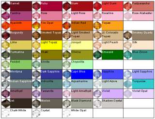 totalling 500 crystals from a wide range of colours available.