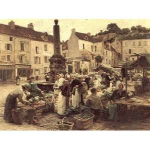    ChateauThierry Market, By Lhermitte Leon Augustin