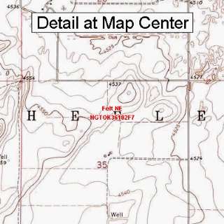 USGS Topographic Quadrangle Map   Felt NE, Oklahoma (Folded/Waterproof 