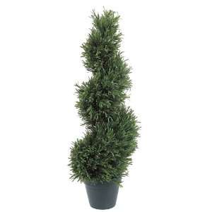   Potted Artificial Rosemary Spiral Topiary Trees 3