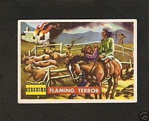 1956 TOPPS ROUNDUP #68 GERONIMO #8 OF 10 FLAMING TERROR  