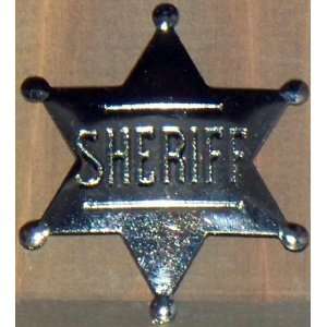  Wild West Silver Tin Sheriff Badge 