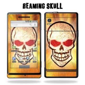   Sticker for Motorola Droid   Beaming Skull Cell Phones & Accessories