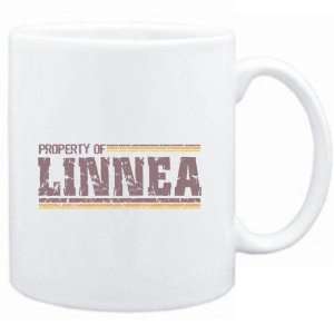 Mug White  Property of Linnea   Vintage  Female Names  