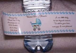 40 BABY SHOWER WATER BOTTLE LABELS GLOSSY / WATER PROOF  