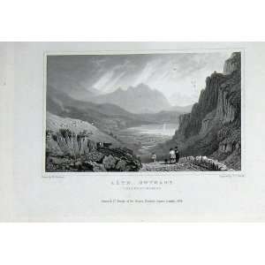  Wales View Llyn Gwynant Caernarvonshire 1831 Engraving 