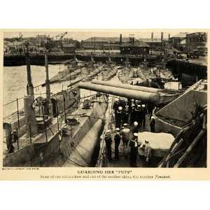  1917 Print America Shipyard Submarine Tonopah Sail WWI 