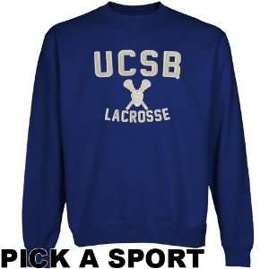 UC Santa Barbara Gauchos Legacy Crew Neck Fleece Sweatshirt   Royal 