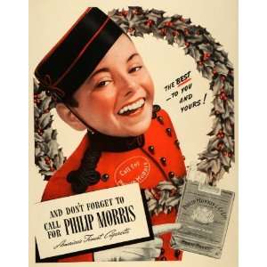  1940 Ad Bellhop Call For Philip Morris Finest Cigarette 